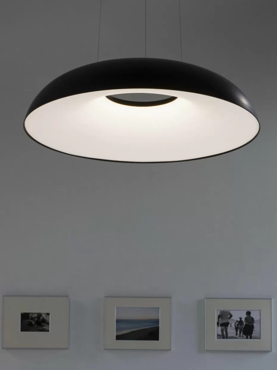 Led-Pendelleuchten | Pendelleuchten-Martinelli Luce Große LED-Pendelleuchte Maggiolone, dimmbar Schwarz