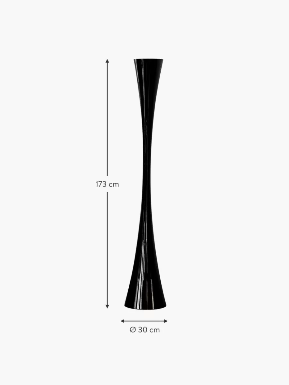 Led-Stehleuchten-Martinelli Luce Große LED-Stehlampe Biconica Schwarz