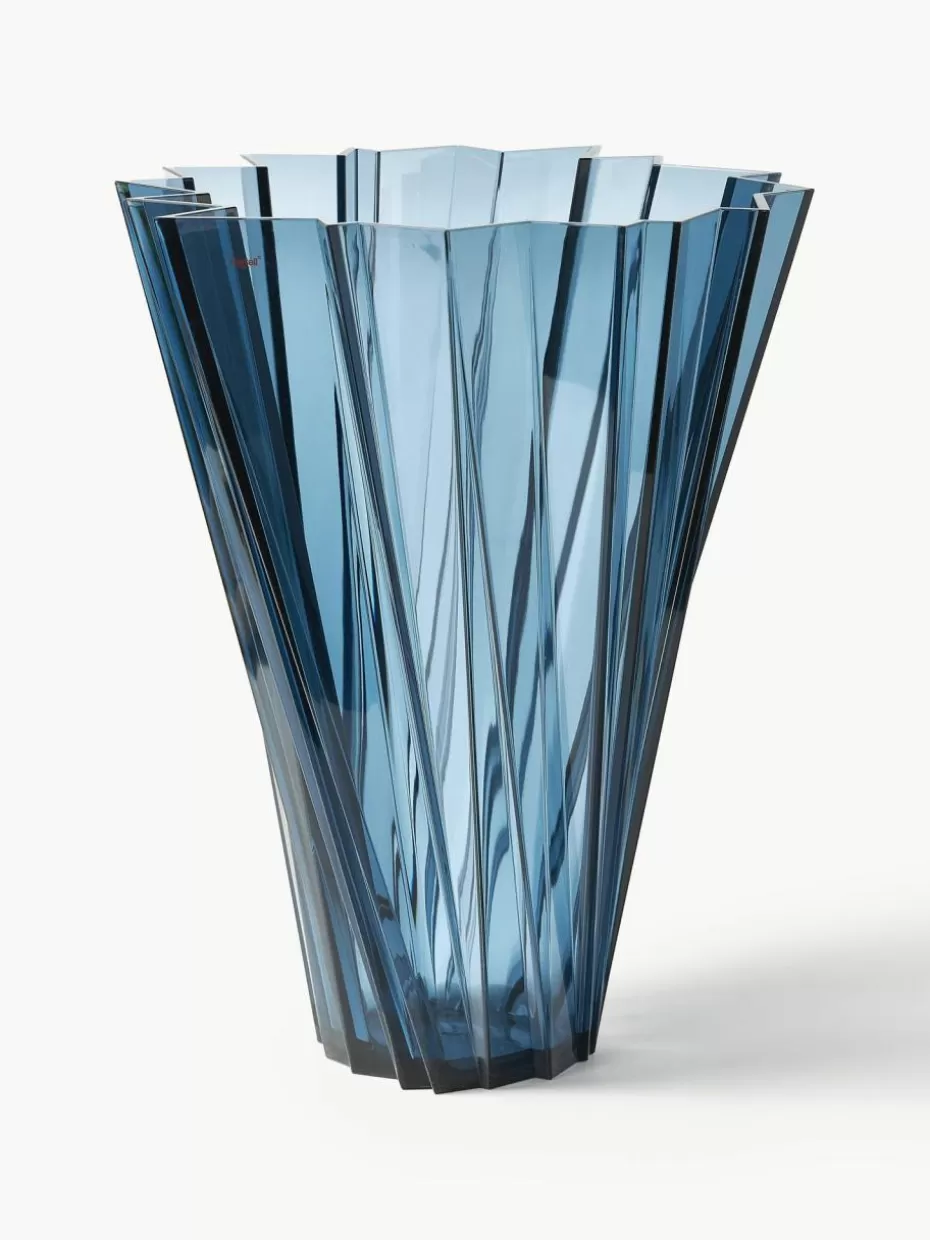 Vasen-Kartell Große Vase Shanghai, H 44 cm Blau, transparent