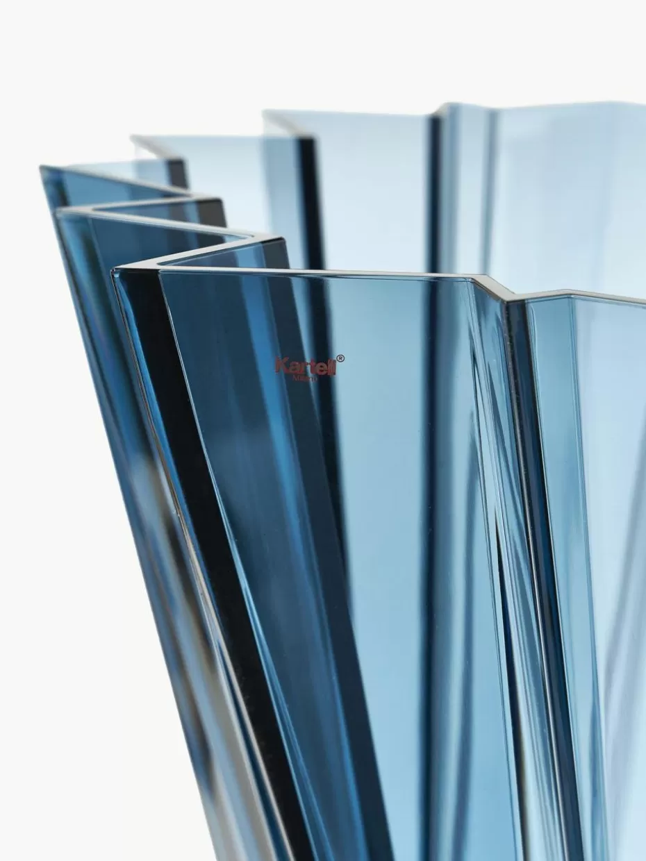 Vasen-Kartell Große Vase Shanghai, H 44 cm Blau, transparent