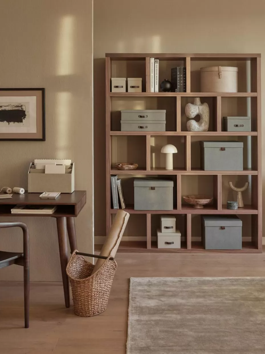 Büroregale | Regale-Westwing Großes Bücherregal Portlyn Walnussholz