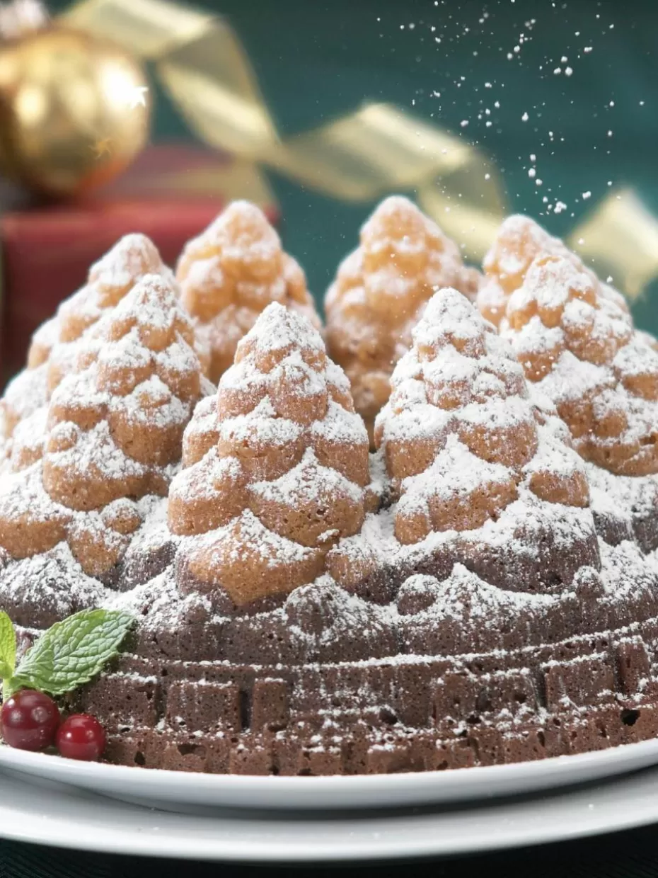 Weihnachtsbacken | Back- & Ofenformen-Nordic Ware Gugelhupfform Pine Forest mit Antihaftbeschichtung