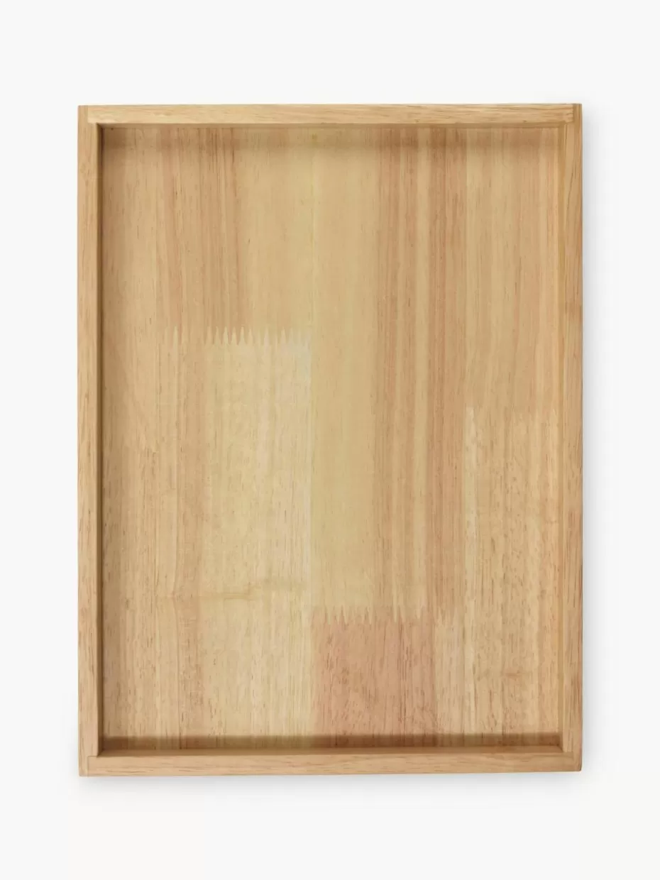 Serviertabletts-Asa Selection Gummibaumholz-Serviertablett Wood Light