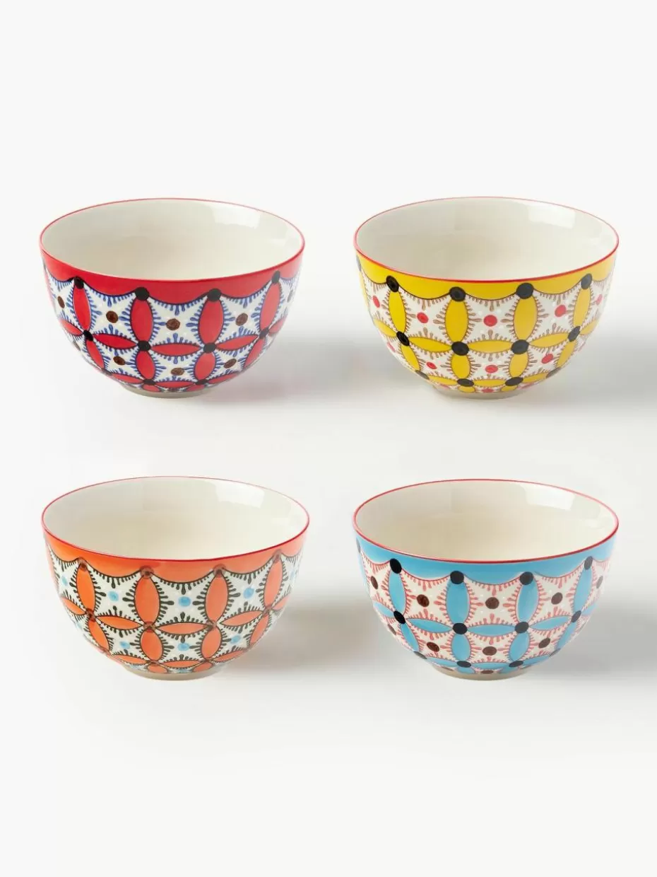 Schalen & Bowls-Pols Potten Handbemalte Schälchen Hippy, 4er-Set