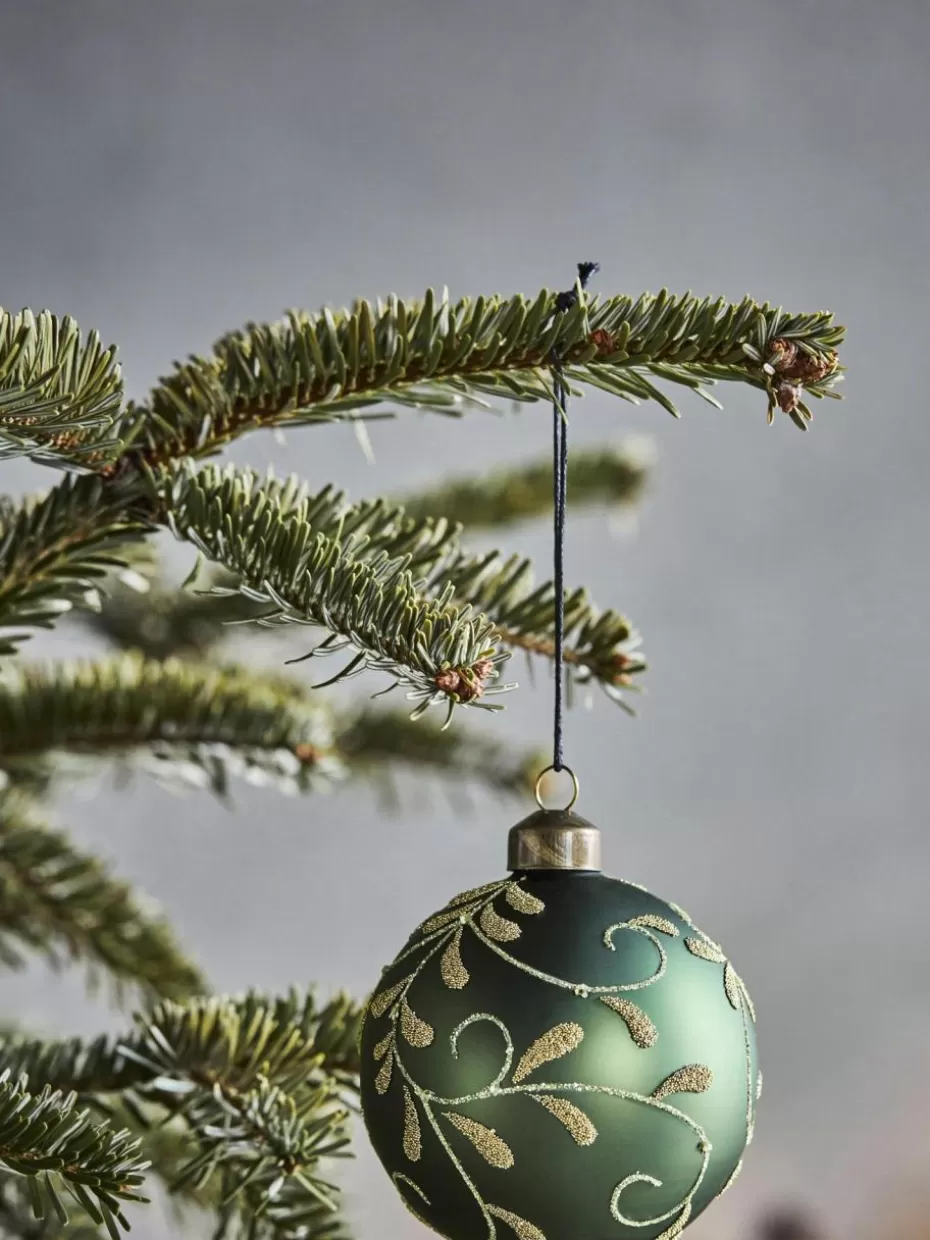 Weihnachtskugeln & Baumanhänger | Festliche Eleganz-House Doctor Handbemalte Weihnachtskugeln Flori, 4 Stück