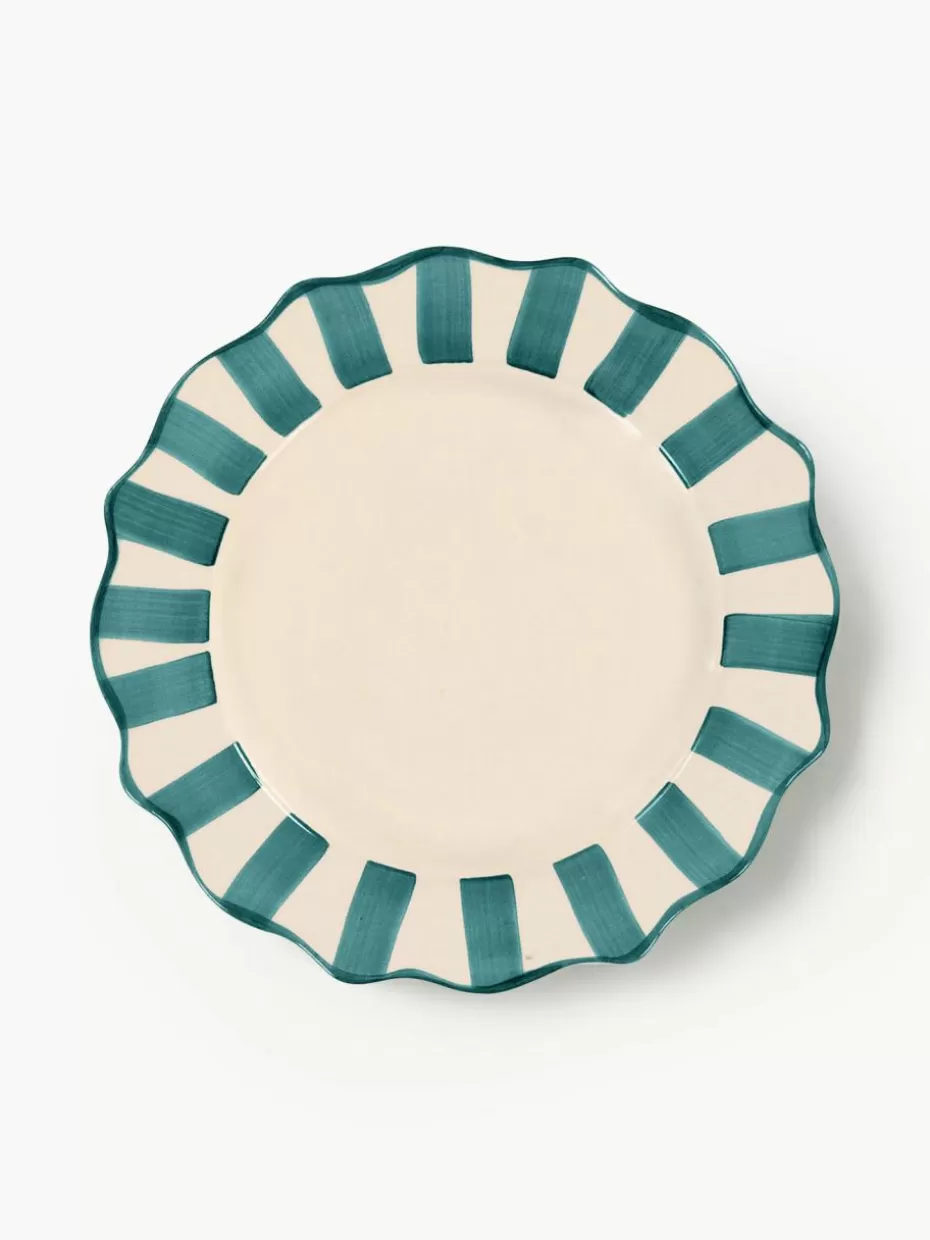 Teller-Anna + Nina Handbemalter Speiseteller Pine Scalloped
