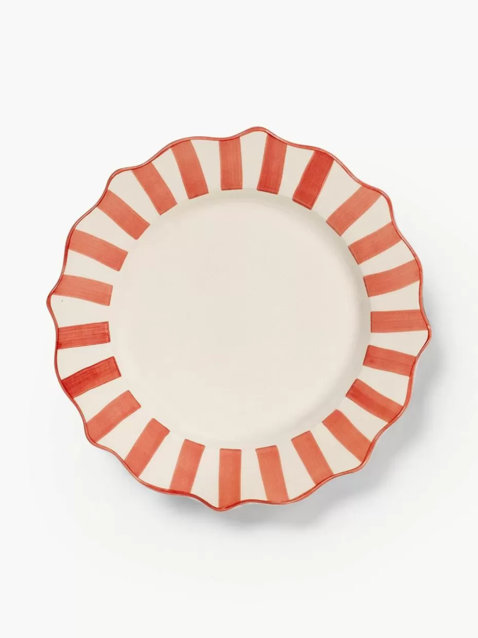 Weihnachtsgeschirr | Glow-Up-Anna + Nina Handbemalter Speiseteller Scalloped