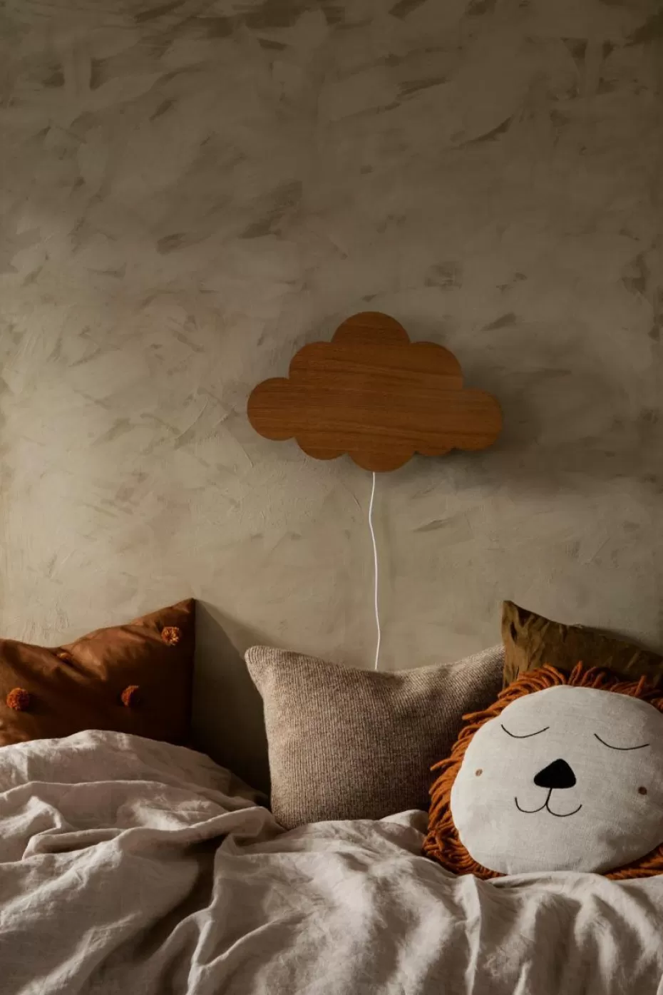 Kissen-ferm LIVING Kids Handbesticktes Kissen Safari aus Leinen