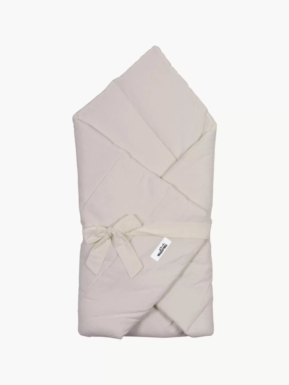Kuschel- & Krabbeldecken-Westwing Handgefertigte Baby-Baumwolldecke Horn Hellbeige