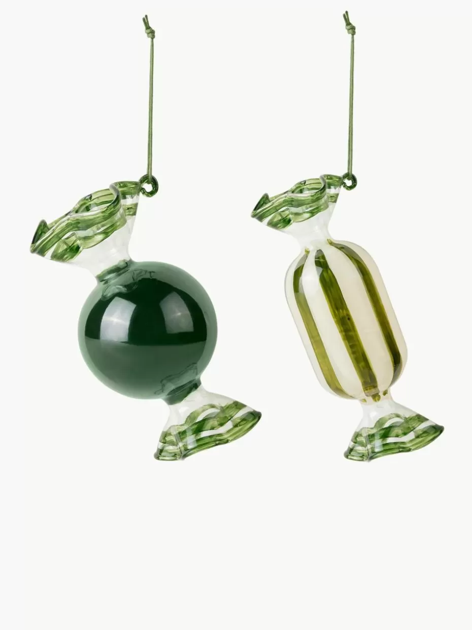 Weihnachtskugeln & Baumanhänger | Glow-Up-Broste Copenhagen Handgefertigte Baumanhänger Candy, 2er-Set