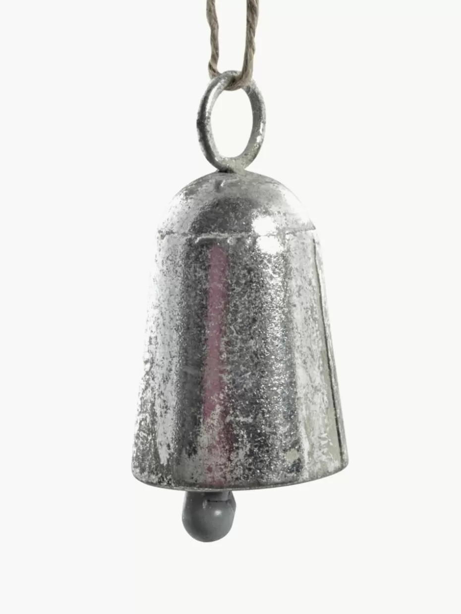 Weihnachtskugeln & Baumanhänger | Nordic Celebrations-Lene Bjerre Handgefertigte Baumanhänger Missia, 6 Stück, H 8 cm Silberfarben
