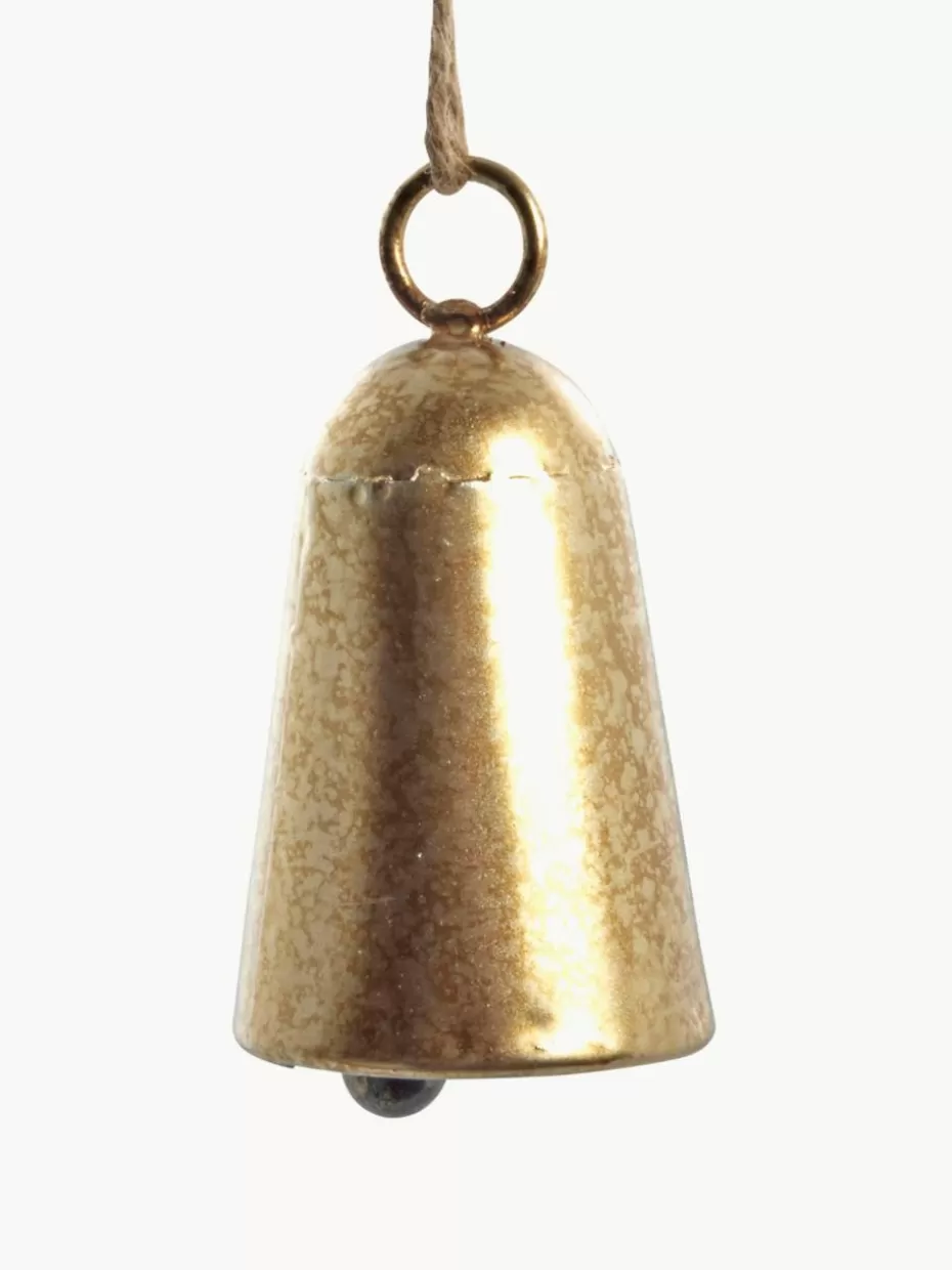 Weihnachtskugeln & Baumanhänger | Nordic Celebrations-Lene Bjerre Handgefertigte Baumanhänger Missia, 6 Stück, H 10 cm Goldfarben