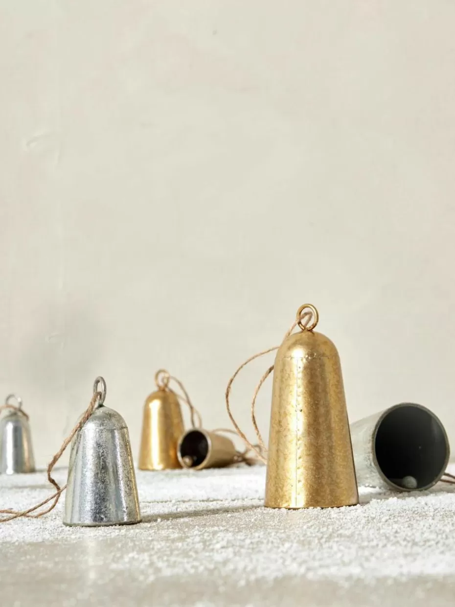 Weihnachtskugeln & Baumanhänger | Nordic Celebrations-Lene Bjerre Handgefertigte Baumanhänger Missia, 6 Stück, H 8 cm Silberfarben