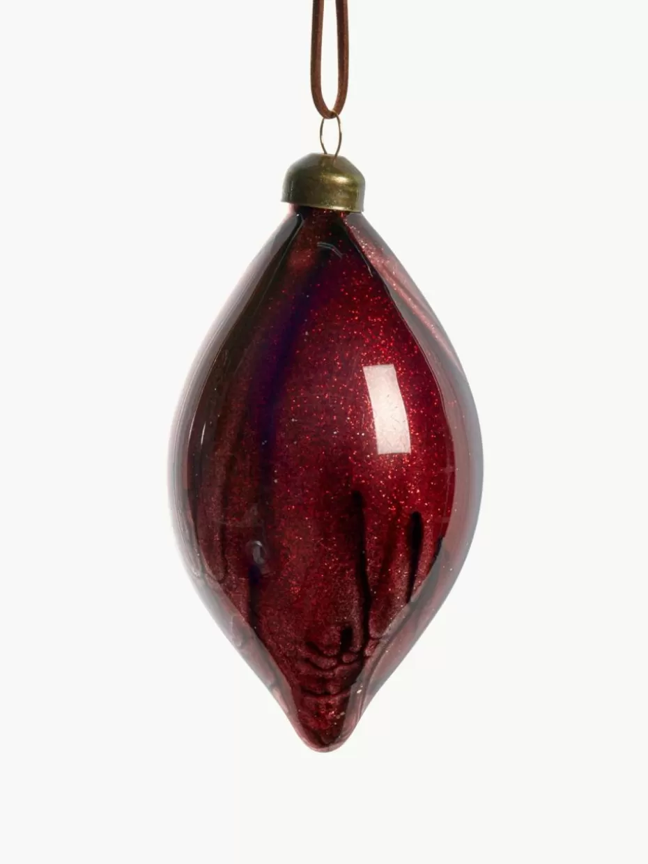 Weihnachtskugeln & Baumanhänger | Festliche Eleganz-Lene Bjerre Handgefertigte Baumanhänger Nosille, 12 Stück, verschiedene Größen