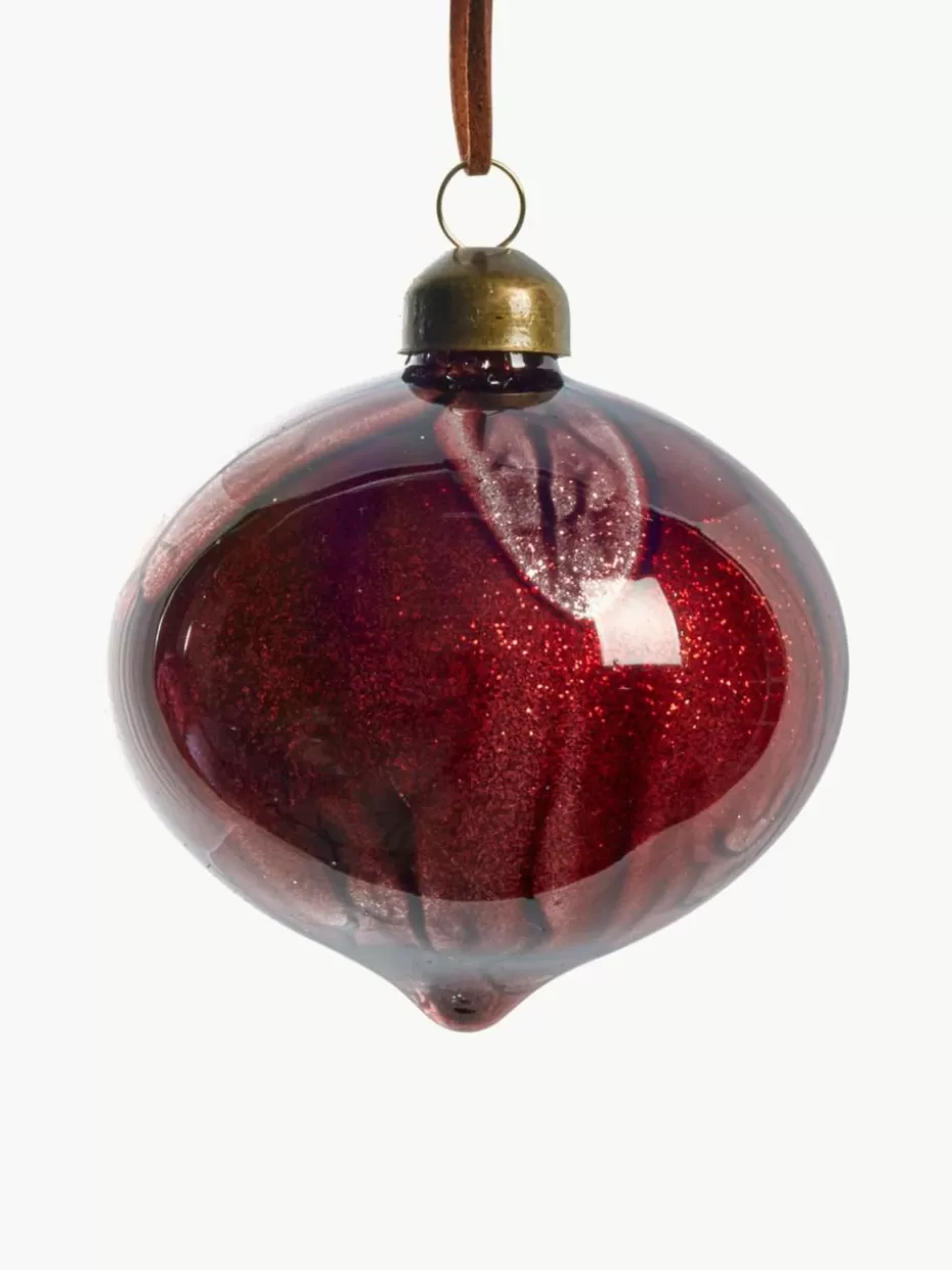 Weihnachtskugeln & Baumanhänger | Festliche Eleganz-Lene Bjerre Handgefertigte Baumanhänger Nosille, 12 Stück, verschiedene Größen