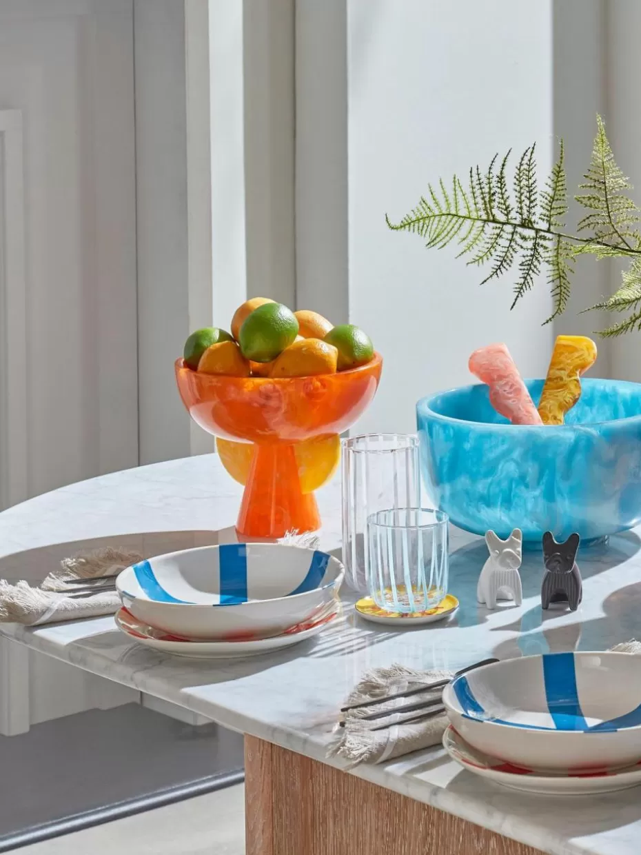 Dekoschalen-Jonathan Adler Handgefertigte Deko-Schale Mustique mit Marmor-Optik