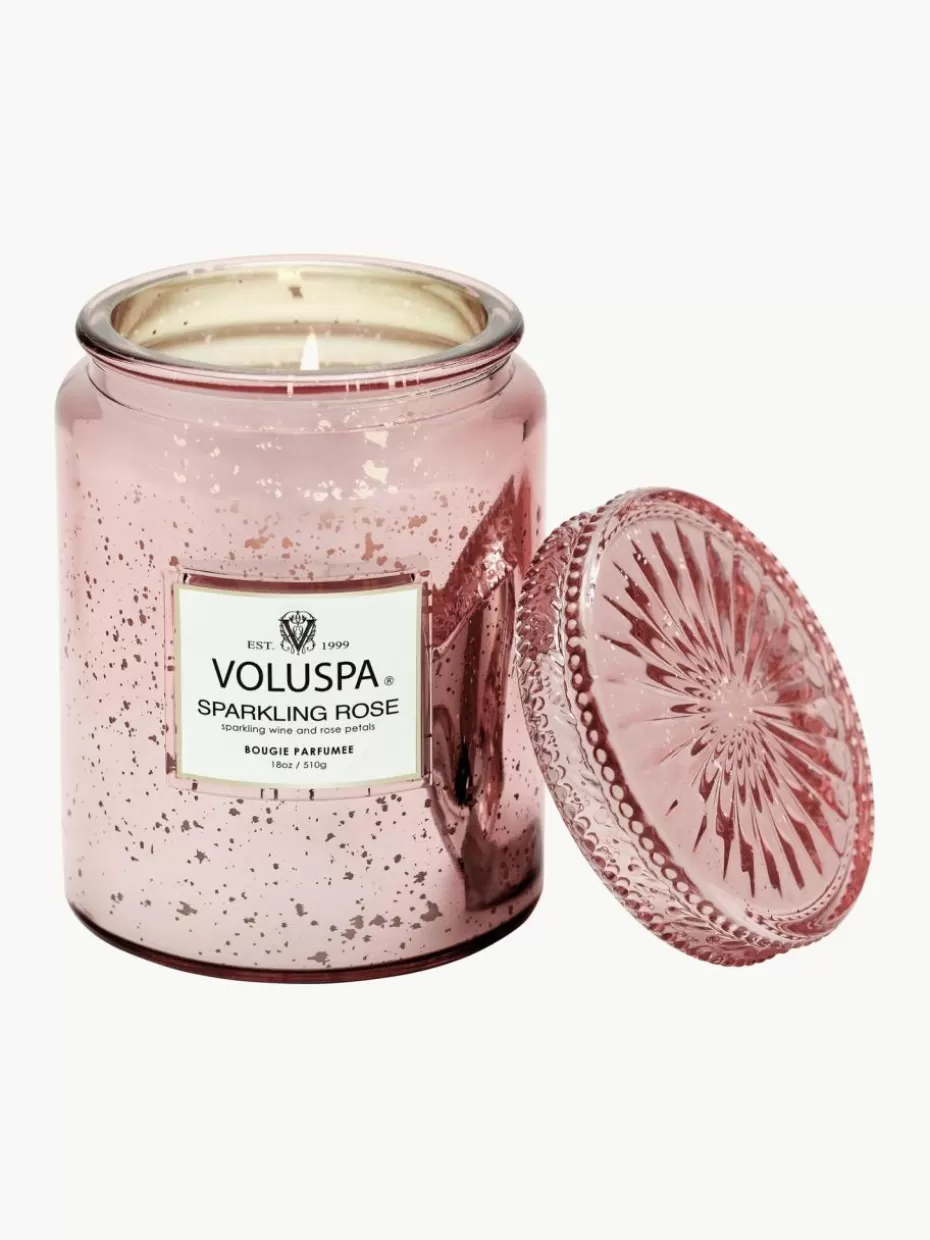 Duftkerzen-Voluspa Handgefertigte Duftkerze Bougie Parfumee (Sekt & Rosenblüten)