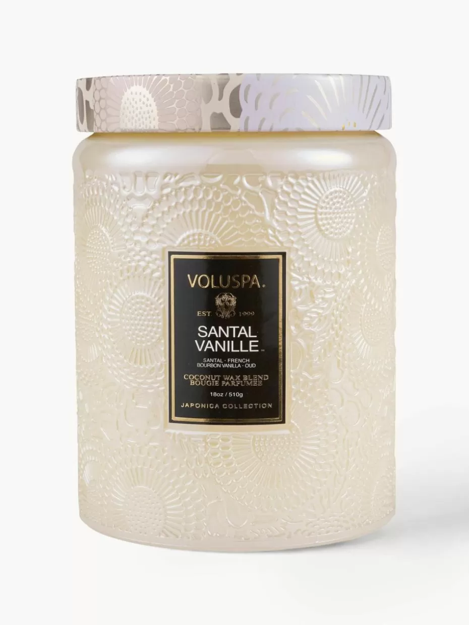 Duftkerzen-Voluspa Handgefertigte Duftkerze Japonica Collection (Santal, Bourbon-Vanille & Oud) Santal, französische Bourbon-Vanille & Oud