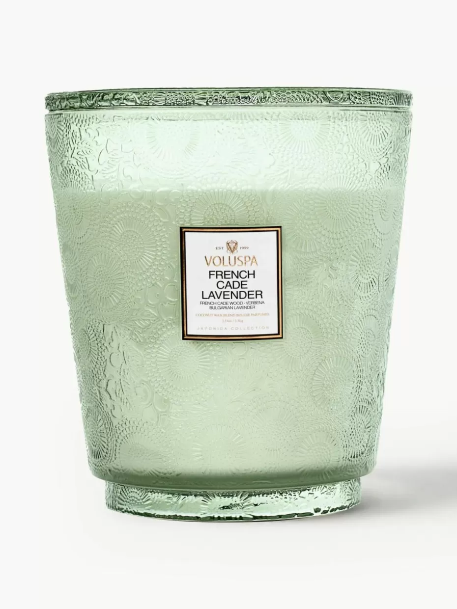 Duftkerzen-Voluspa Handgefertigte Fünfdocht-Duftkerze Japonica Collection (Cade-Holz, Eisenkraut & Lavendel) Französisches Cade-Holz, Eisenkraut & bulgarischer Lavendel