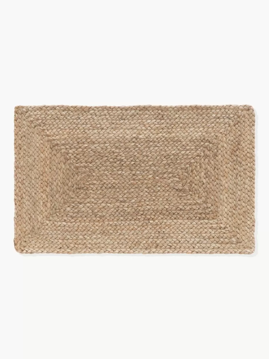 Fußmatten-Westwing Collection Handgefertigte Jute-Fußmatte Sharmila Braun