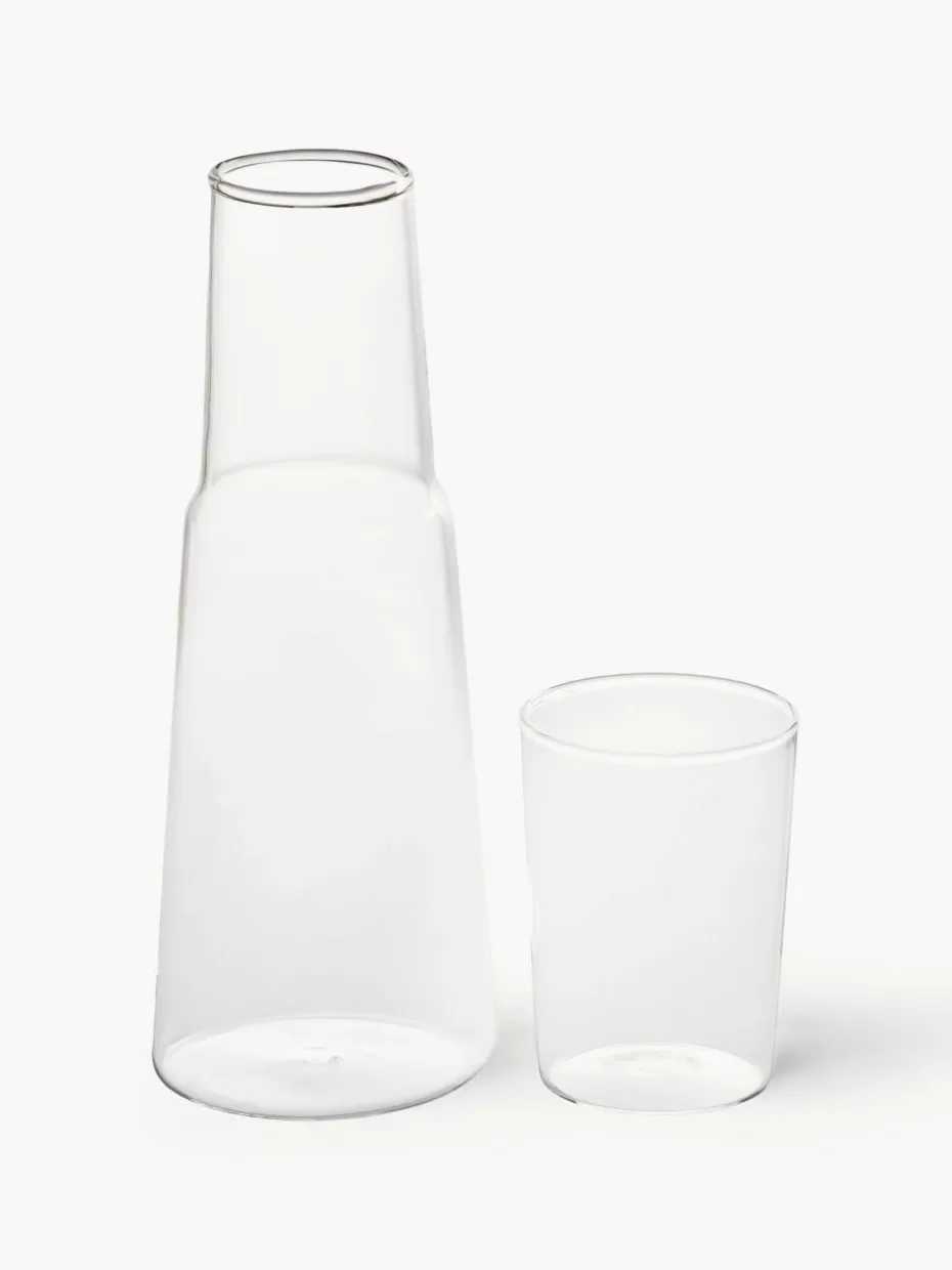 Kannen & Karaffen-Ichendorf Handgefertigte Karaffe und Wasserglas Torre, 2er-Set