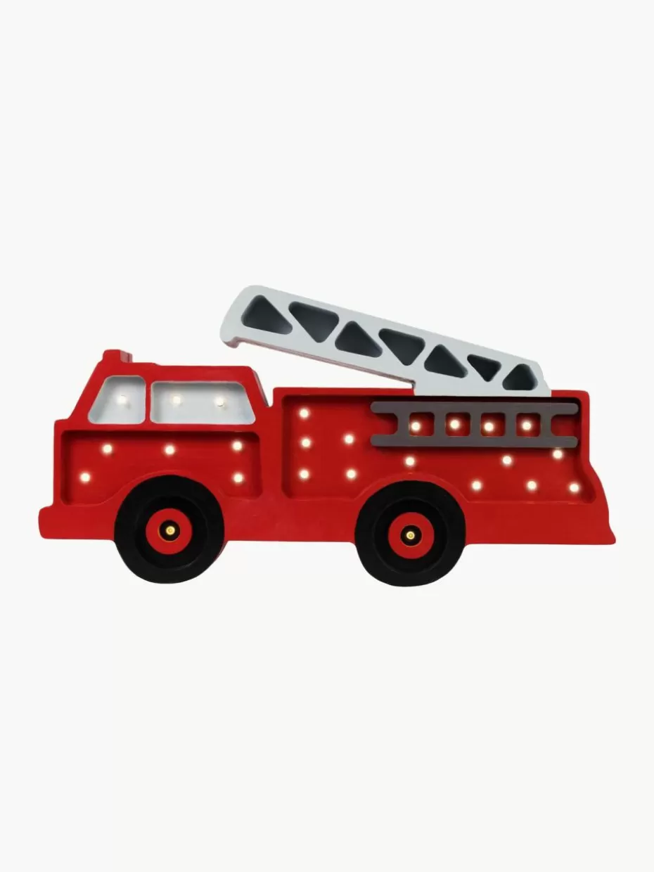 Lampen | Kinderzimmerlampen-Little Lights Handgefertigte LED-Kinderzimmerlampe Fire Truck mit Timerfunktion und Fernbedienung, dimmbar