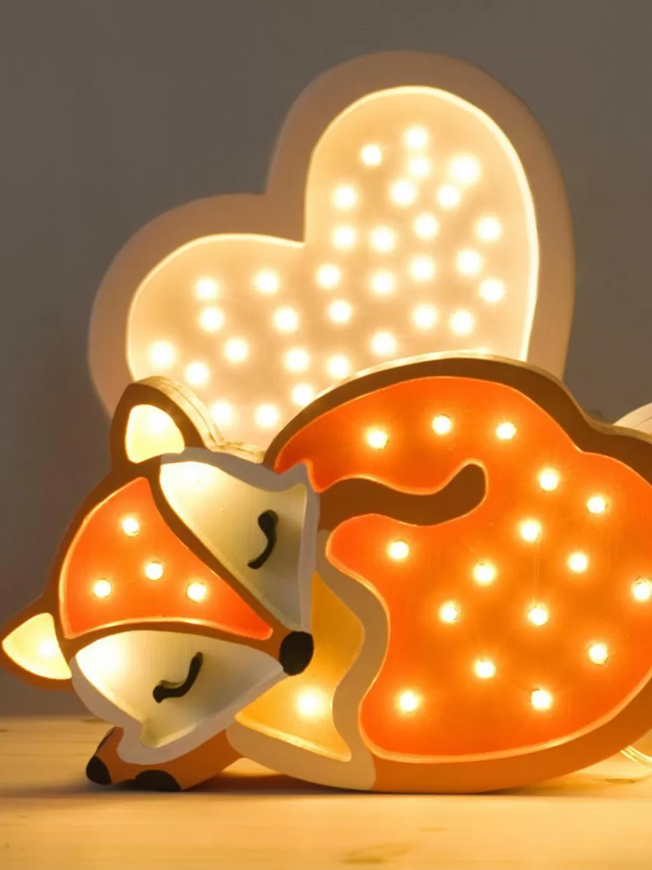 Lampen | Kinderzimmerlampen-Little Lights Handgefertigte LED-Kinderzimmerlampe Fox mit Timerfunktion und Fernbedienung, dimmbar
