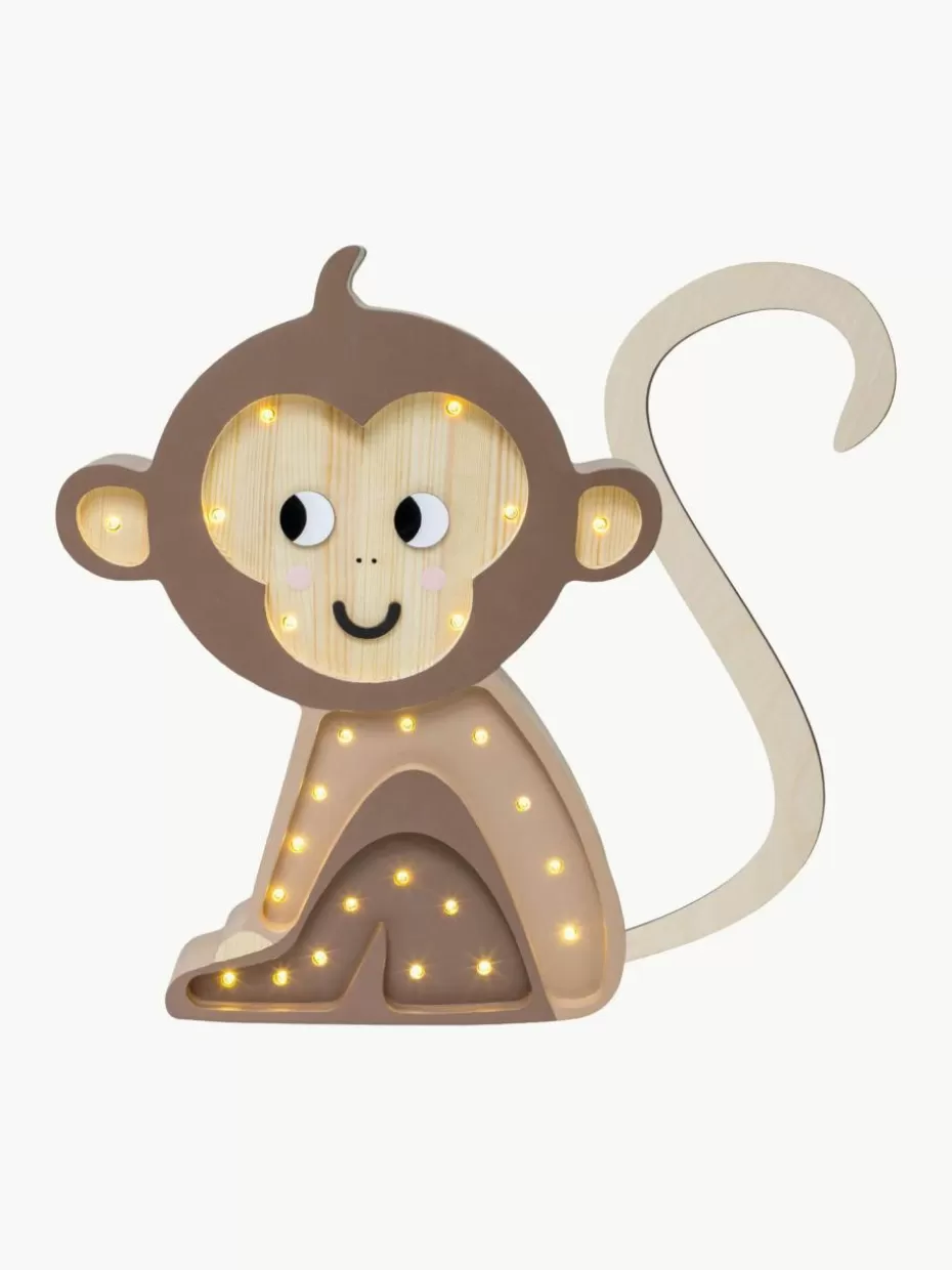 Lampen | Kinderzimmerlampen-Little Lights Handgefertigte LED-Kinderzimmerlampe Monkey mit Timerfunktion und Fernbedienung, dimmbar