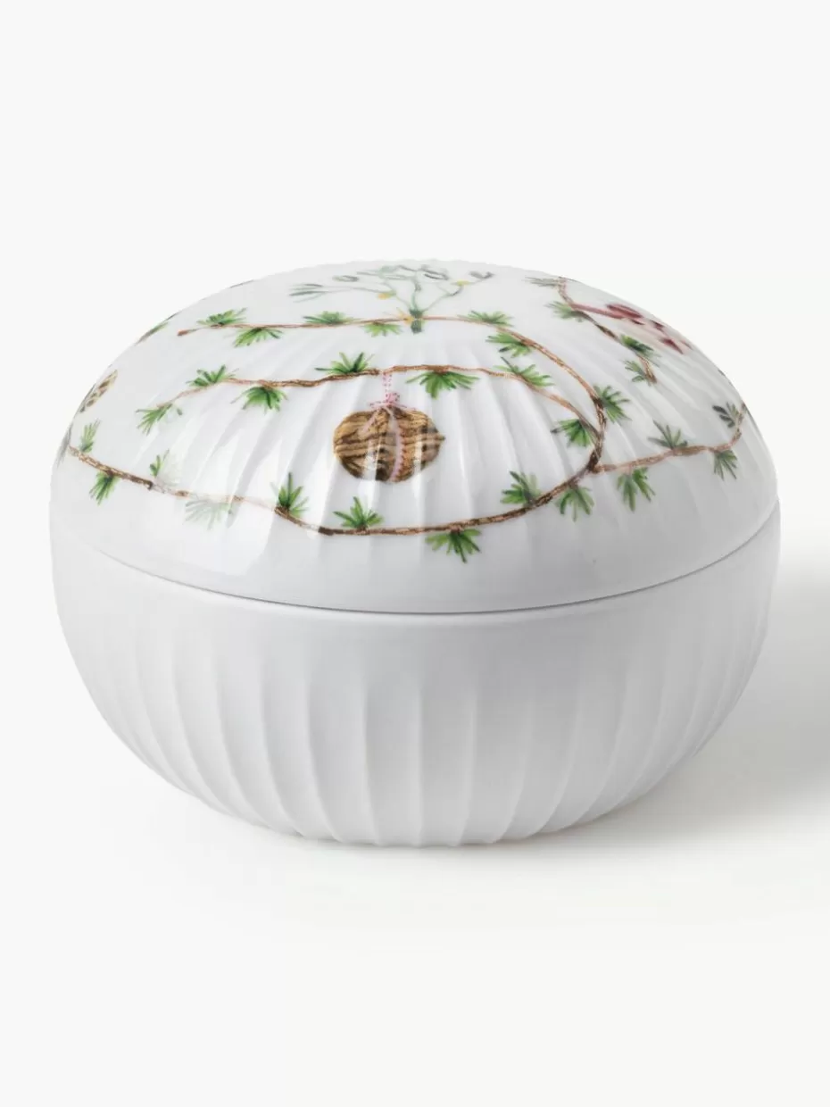 Weihnachtsbacken | Weihnachtsgeschirr-Kähler Handgefertigte Porzellan-Bonbonniere Hammershøi