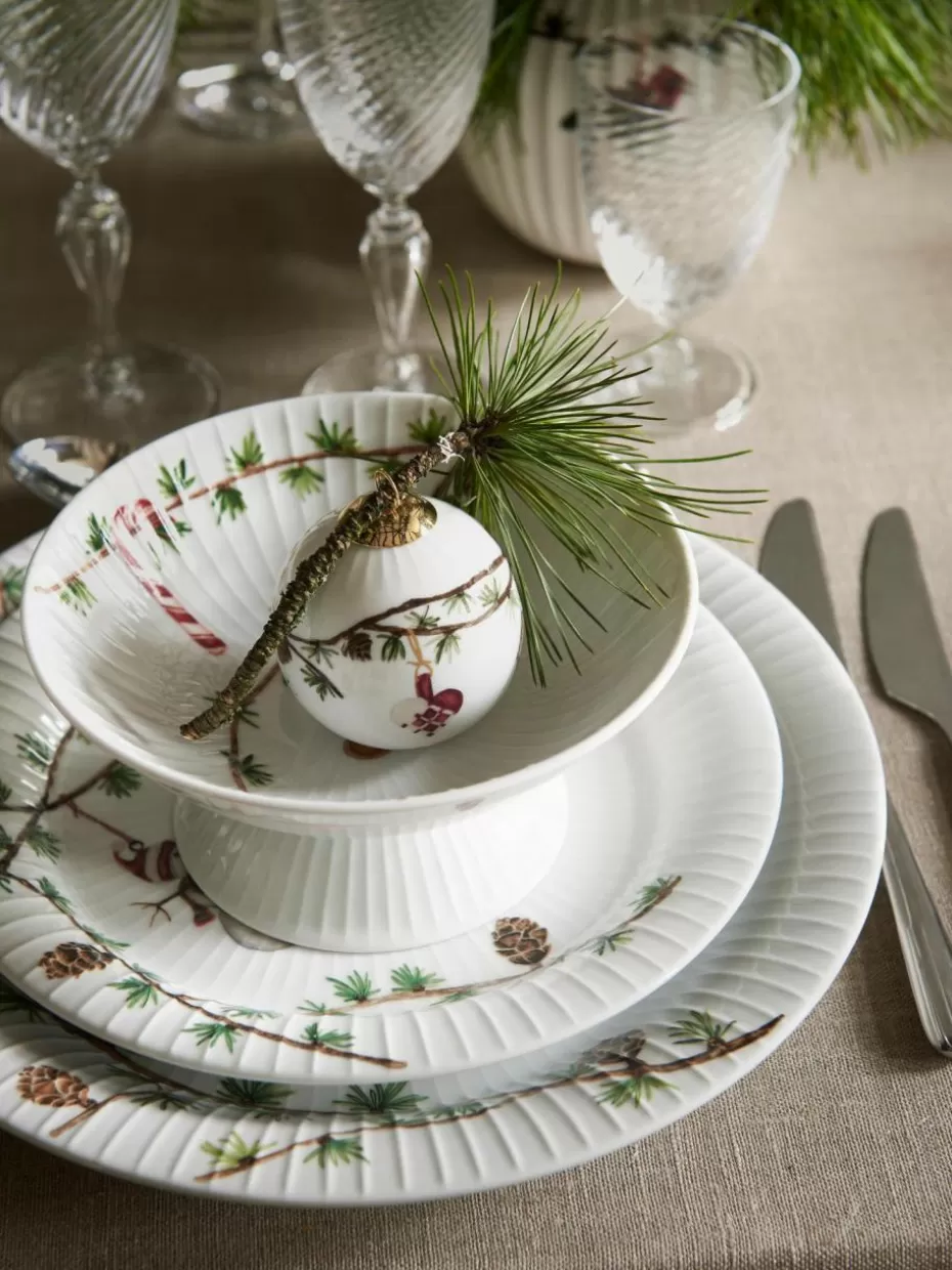 Weihnachtsgeschirr | Family Holidays-Kähler Handgefertigte Porzellan-Frühstücksteller Hammershøi, 4 Stück