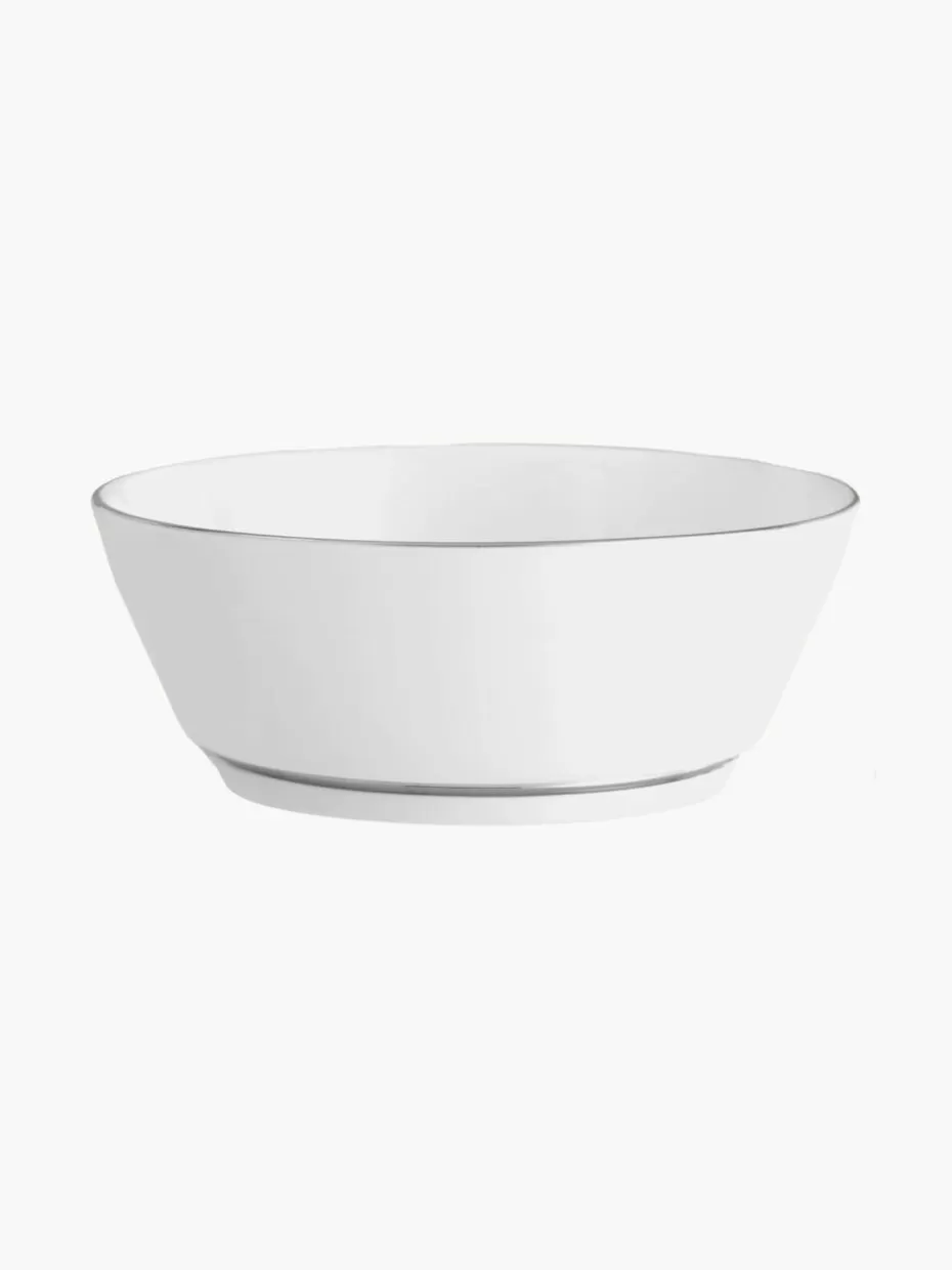 Schalen & Bowls-Meissen Handgefertigte Schälchen Vitruv aus Porzellan mit handgemaltem Platinrand, 2 Stück