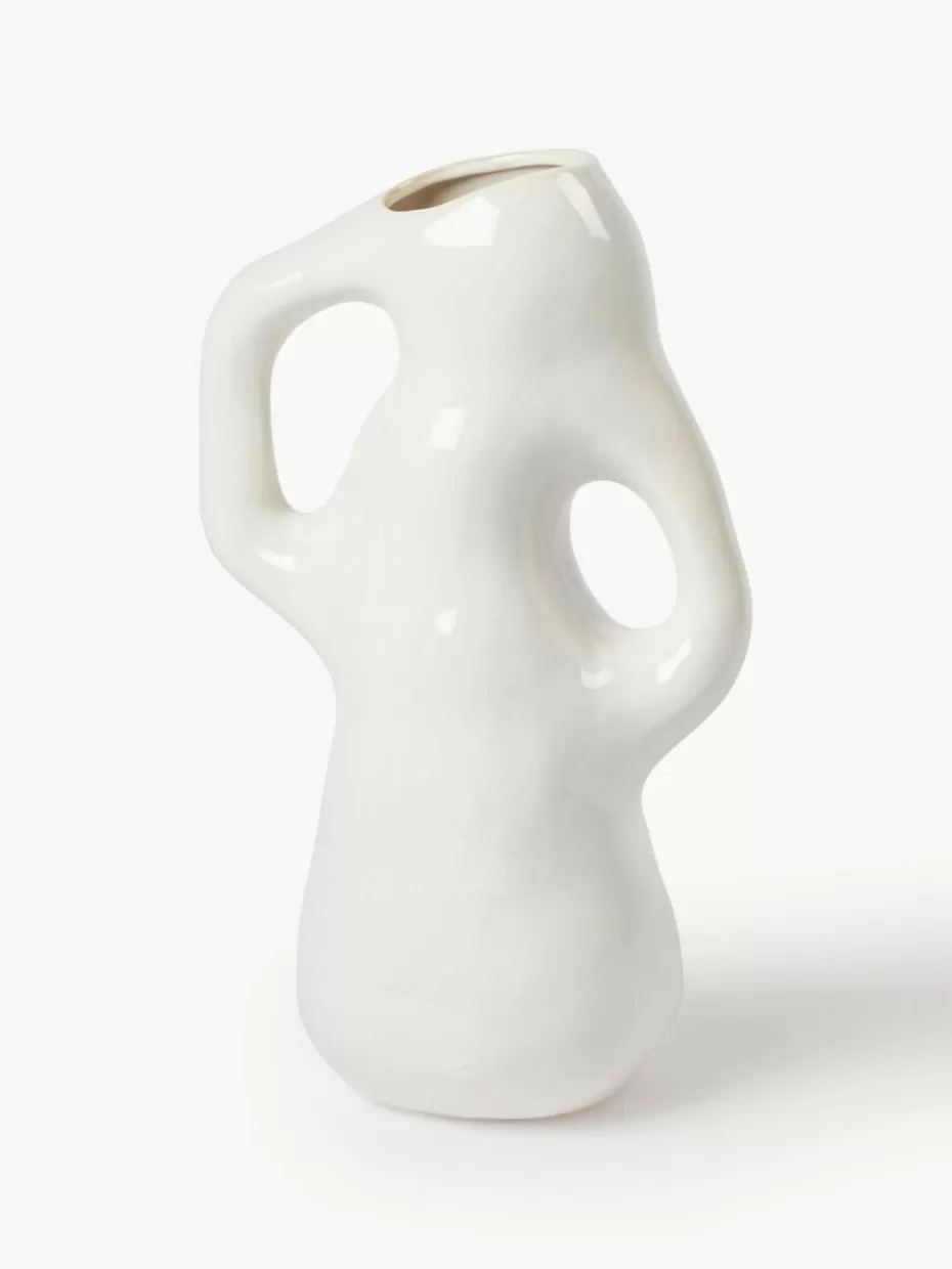 Vasen-Broste Copenhagen Handgefertigte Vase Isolde, H 35 cm Weiß, glänzend