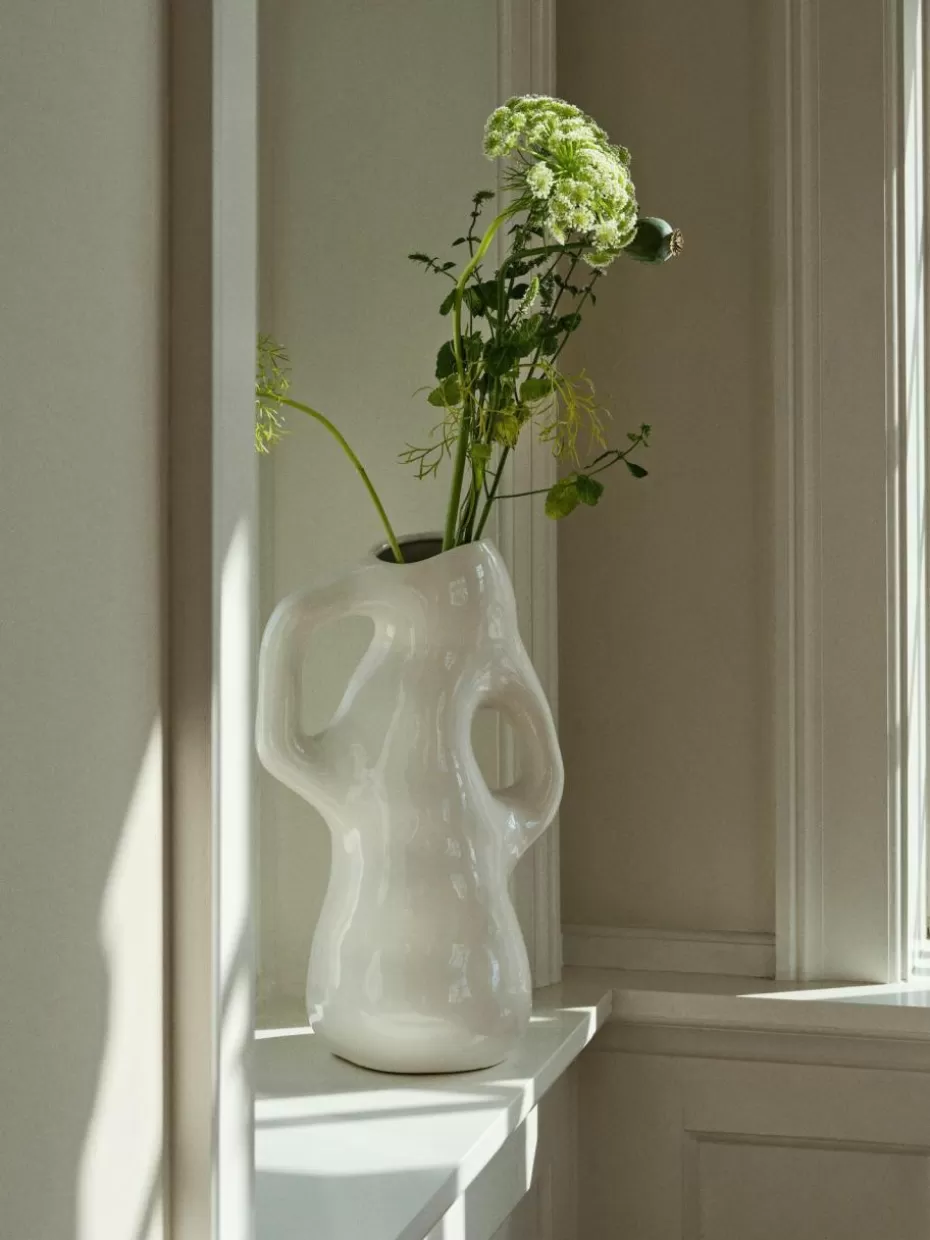 Vasen-Broste Copenhagen Handgefertigte Vase Isolde, H 35 cm Weiß, glänzend