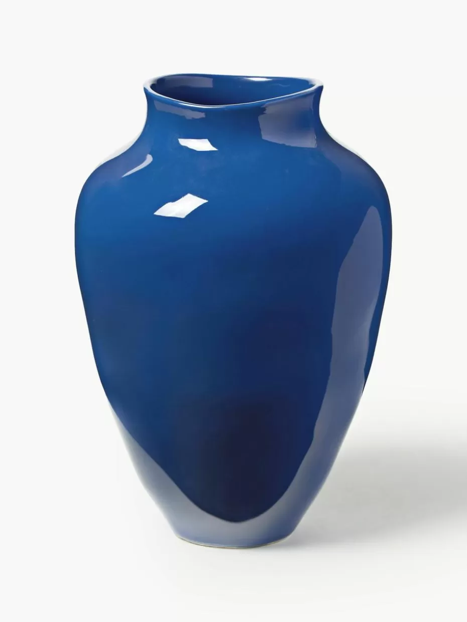 Vasen-Westwing Collection Handgefertigte Vase Latona, H 30 cm Royalblau, glänzend