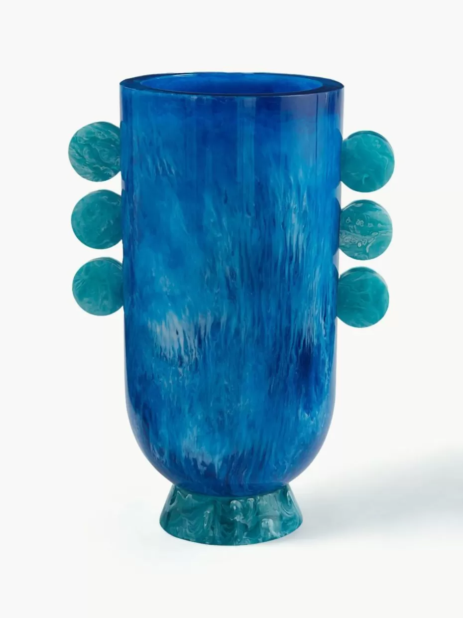 Vasen-Jonathan Adler Handgefertigte Vase Mustique in Marmor-Optik, H 27 cm