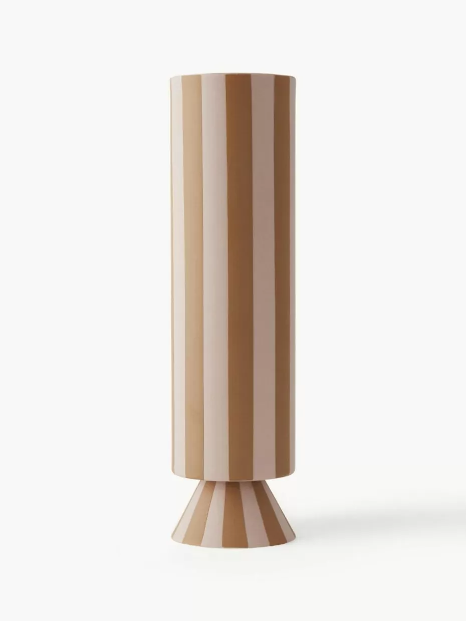 Vasen-Oyoy Living Design Handgefertigte Vase Toppu, H 31 cm Hellrosa, Hellbraun