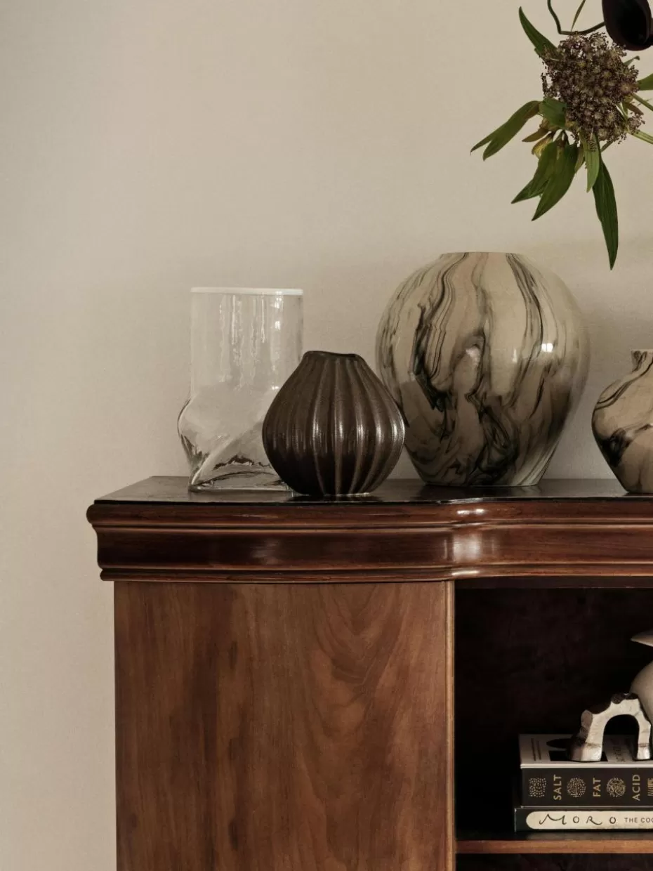 Vasen-Broste Copenhagen Handgefertigte Vase Wide mit reaktiver Glasur, H 15 cm