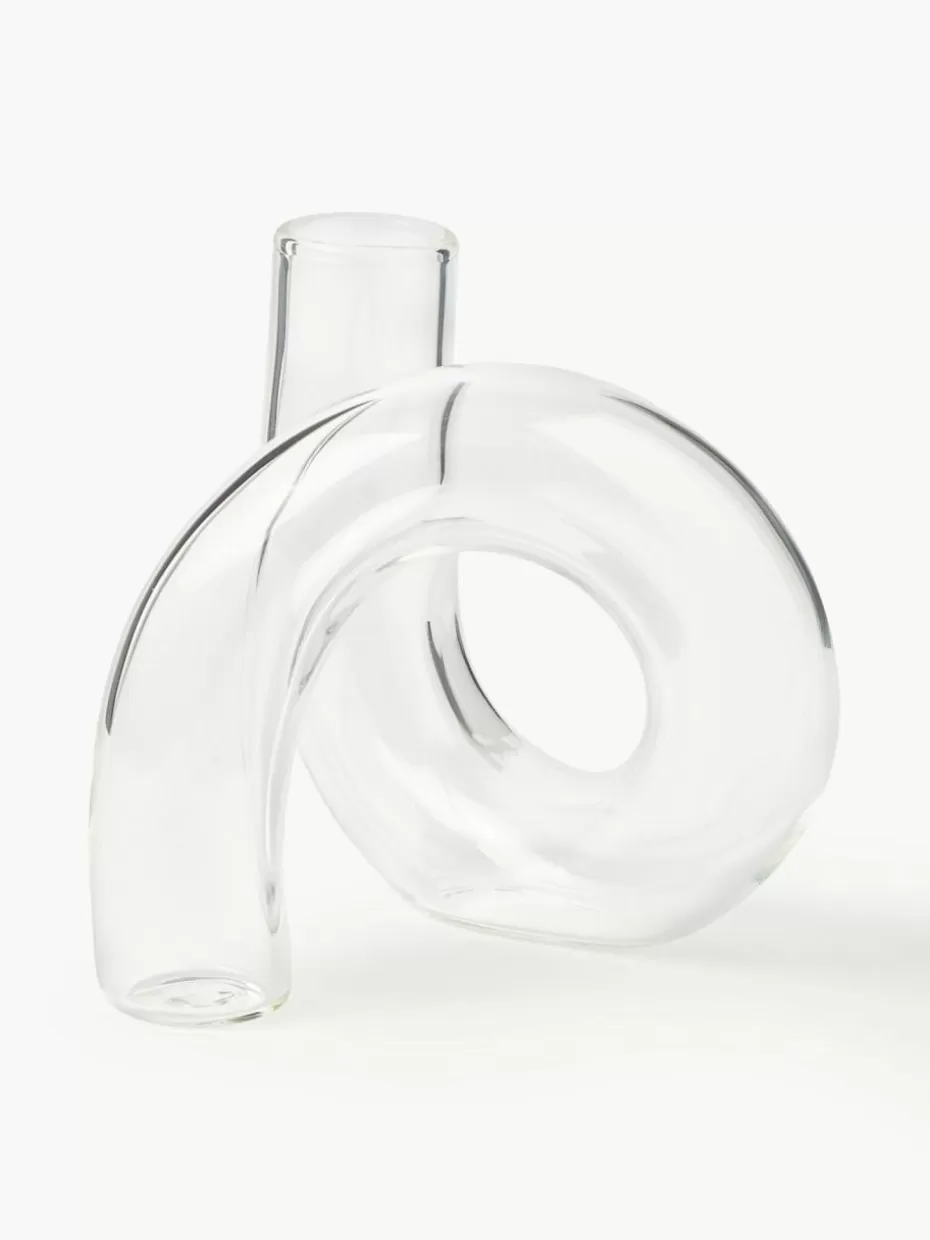 Vasen-Westwing Collection Handgefertigte Vase Zaida, H 12 cm Transparent