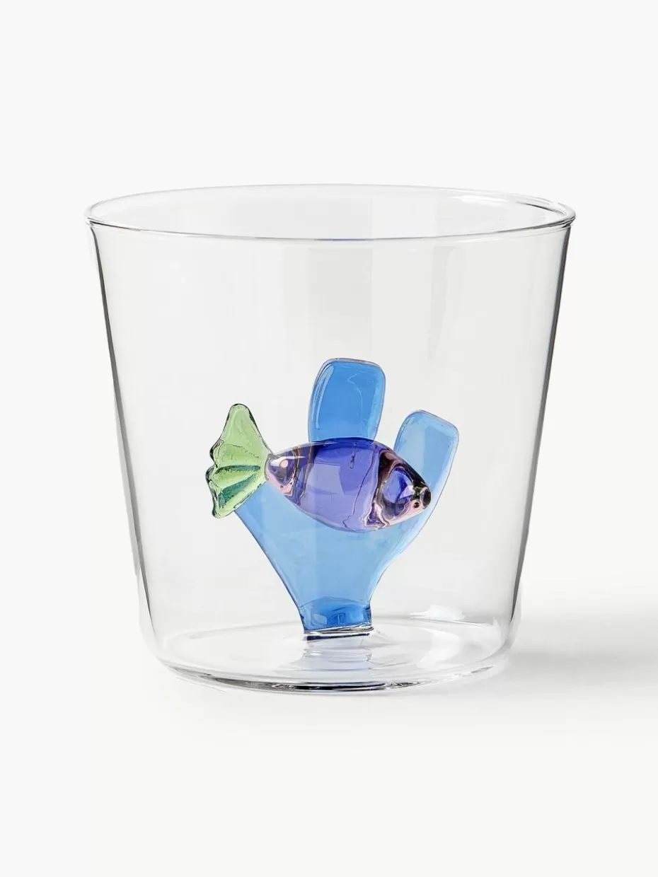 Wassergläser-Ichendorf Handgefertigte Wassergläser Marine Garden, 6er-Set