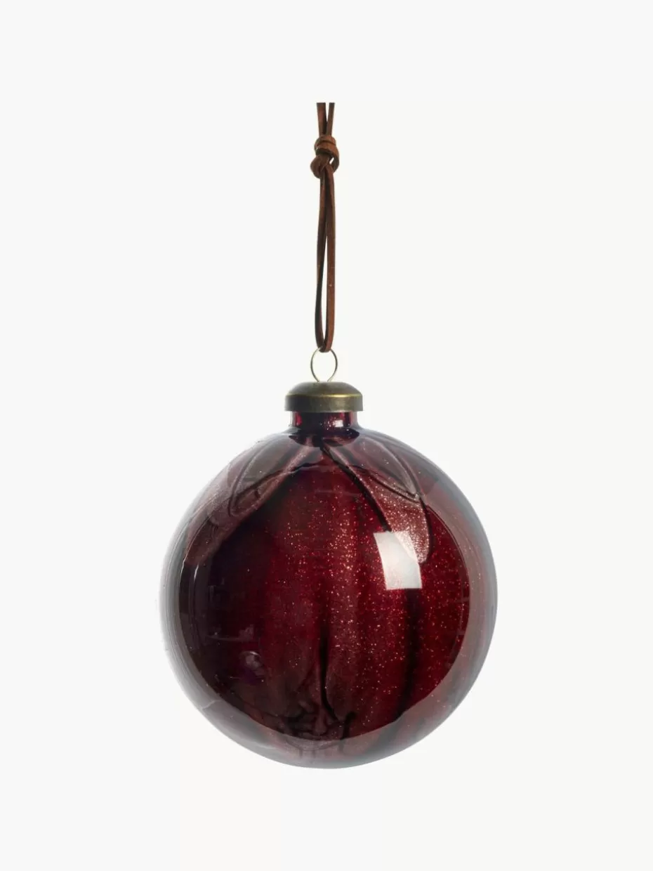 Weihnachtskugeln & Baumanhänger | Festliche Eleganz-Lene Bjerre Handgefertigte Weihnachtskugeln Nosille, 12 Stück, verschiedene Größen