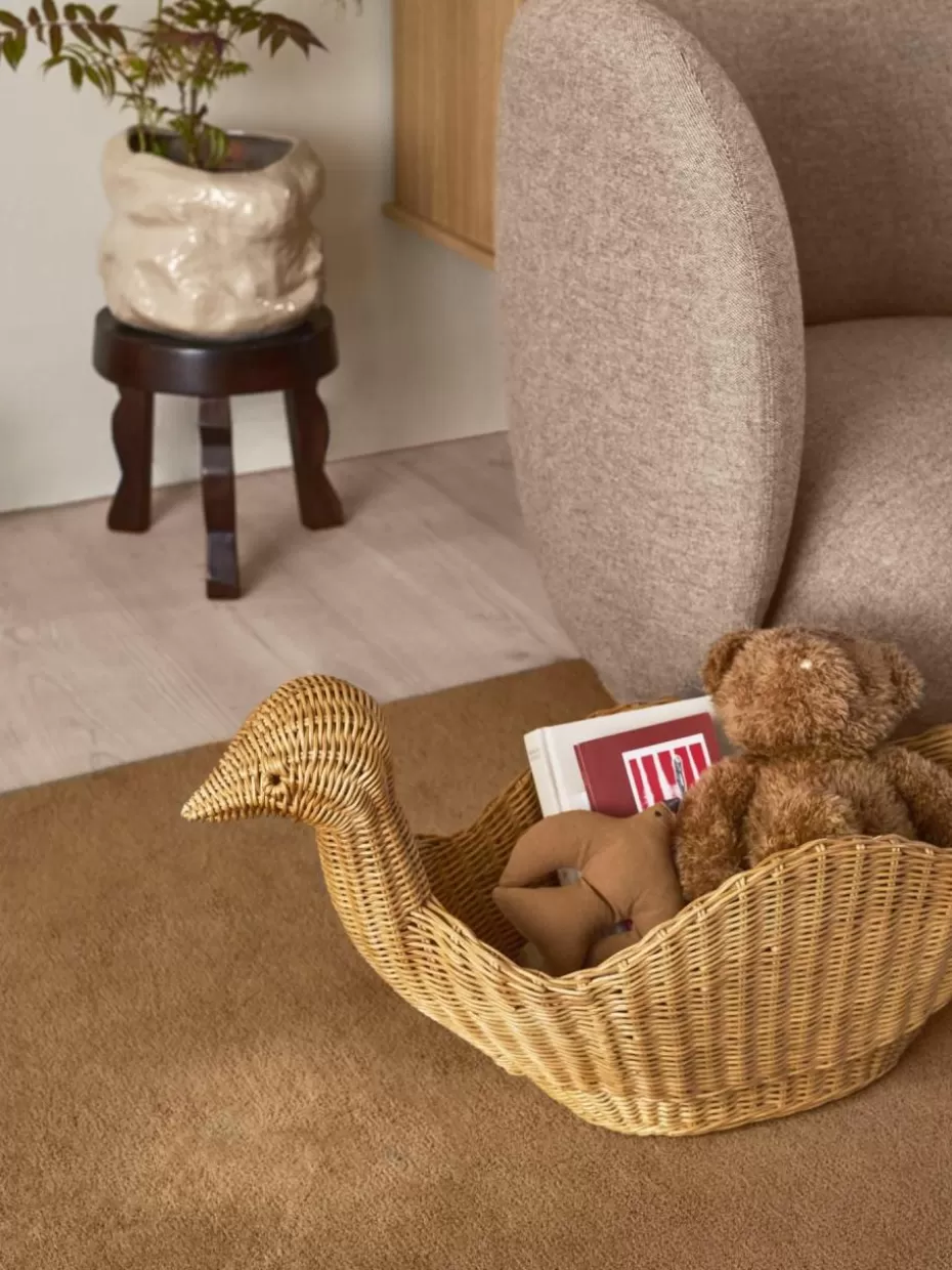 Aufbewahrung-ferm LIVING Kids Handgefertigter Aufbewahrungskorb Bird aus Rattan
