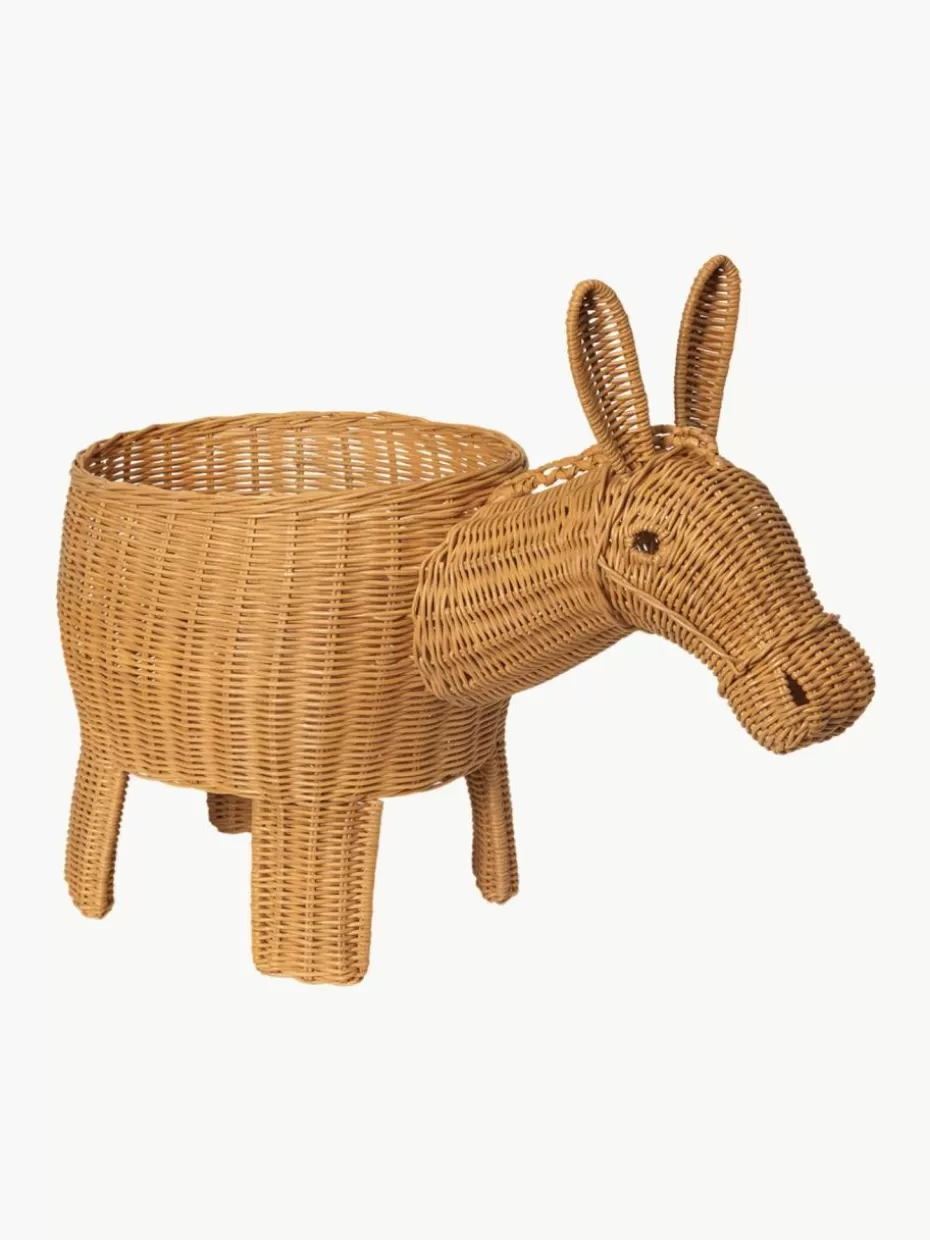 Aufbewahrung-ferm LIVING Kids Handgefertigter Aufbewahrungskorb Donkey aus Rattan