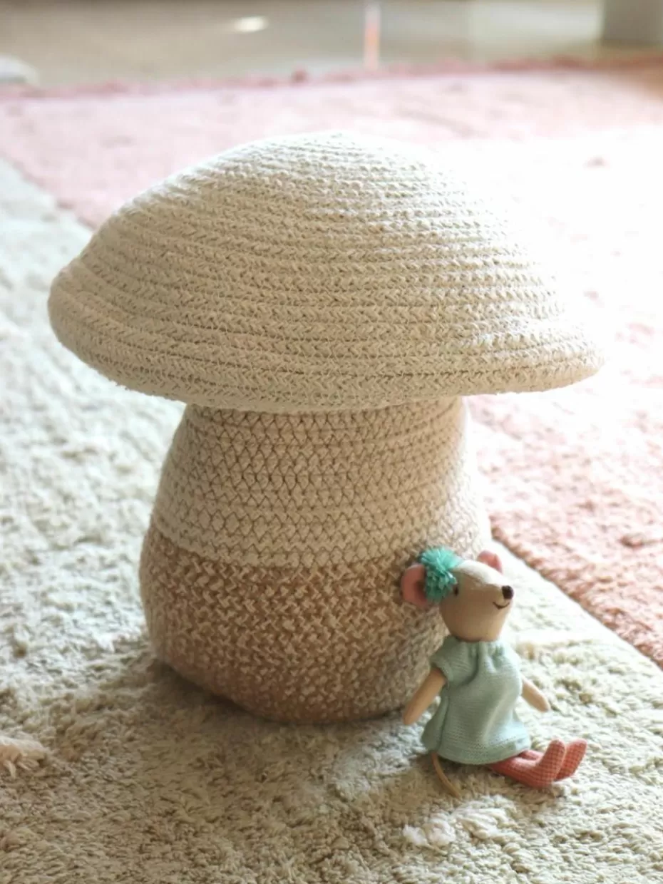 Aufbewahrung-Lorena Canals Handgefertigter Aufbewahrungskorb Mushroom mit Deckel, H 27 cm