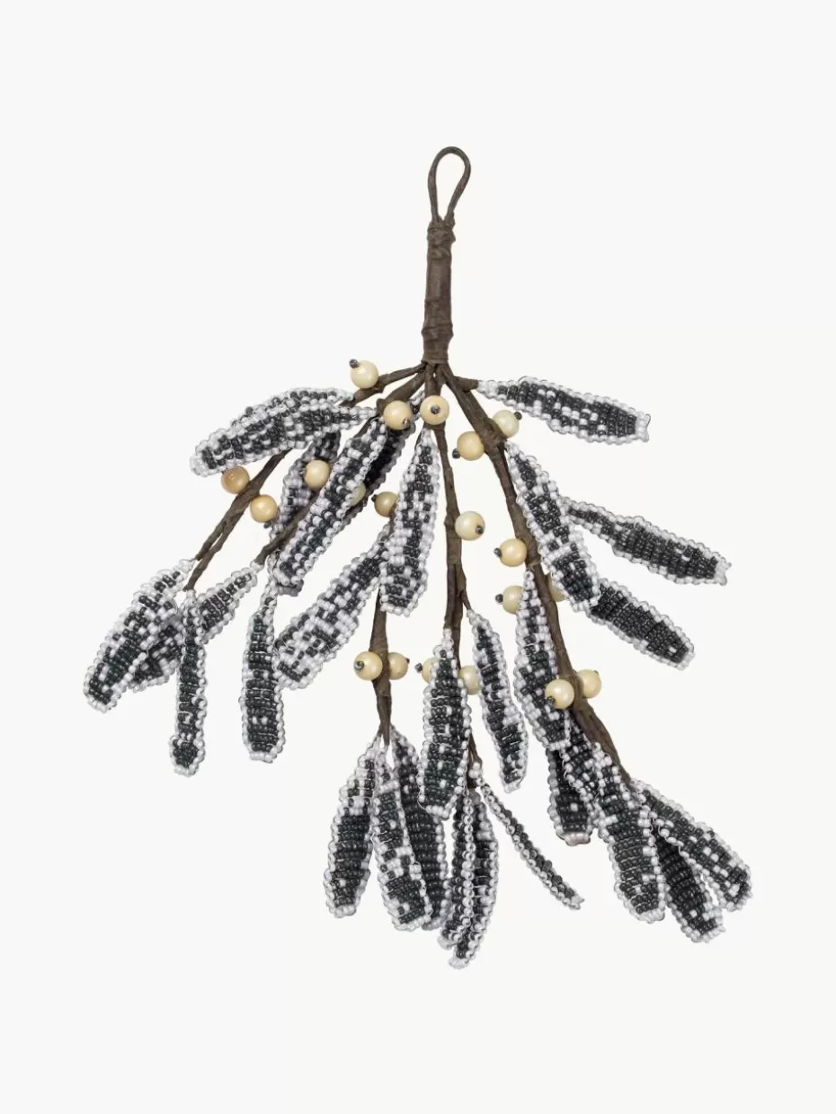 Weihnachtskugeln & Baumanhänger | Festliche Eleganz-Broste Copenhagen Handgefertigter Baumanhänger Mistletoe Weiß, Dunkelgrün, Braun