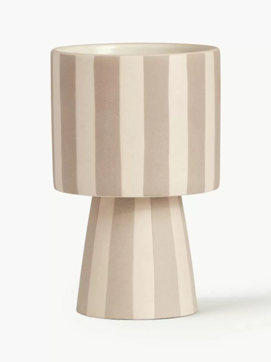 Blumentöpfe-Oyoy Living Design Handgefertigter Übertopf Toppu, H 15 cm Beigetöne