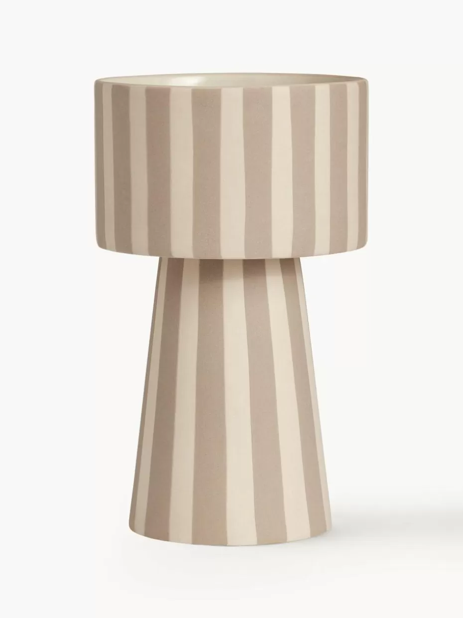 Blumentöpfe-Oyoy Living Design Handgefertigter Übertopf Toppu, H 24 cm Beigetöne