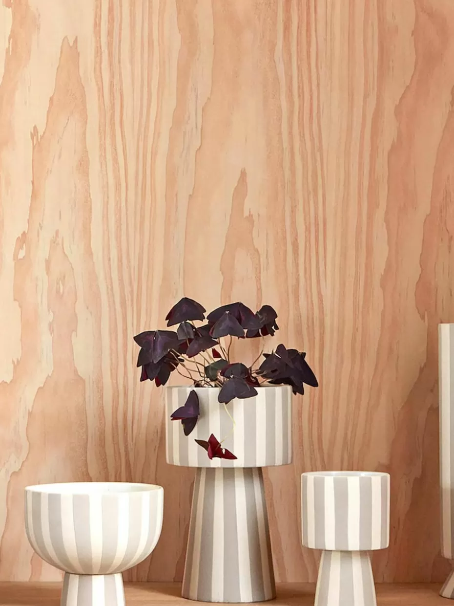 Blumentöpfe-Oyoy Living Design Handgefertigter Übertopf Toppu, H 24 cm Beigetöne