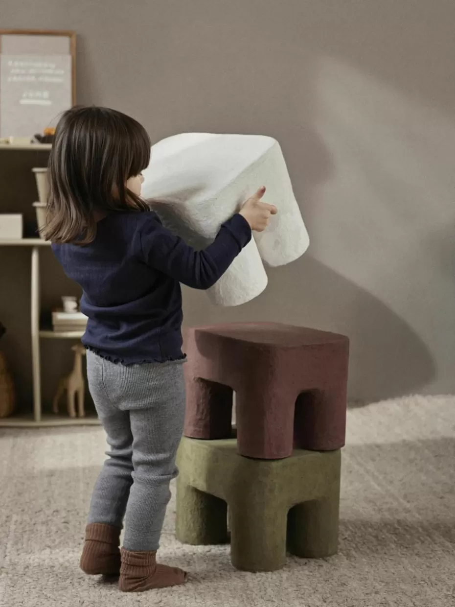 Stühle-ferm LIVING Kids Handgefertigter Kinderhocker Podo Weiß