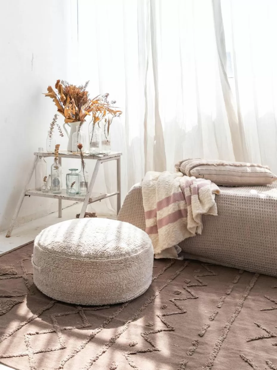 Sitzsäcke-Lorena Canals Handgefertigter Kinder-Pouf Chill Webstoff Hellbeige