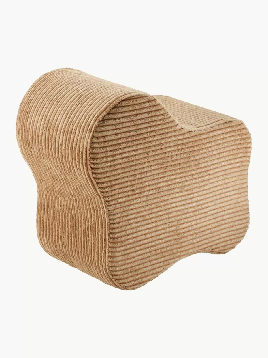 Sitzsäcke-Wigiwama Handgefertigter Kinder-Pouf Cloud aus Cord Cord Hellbraun